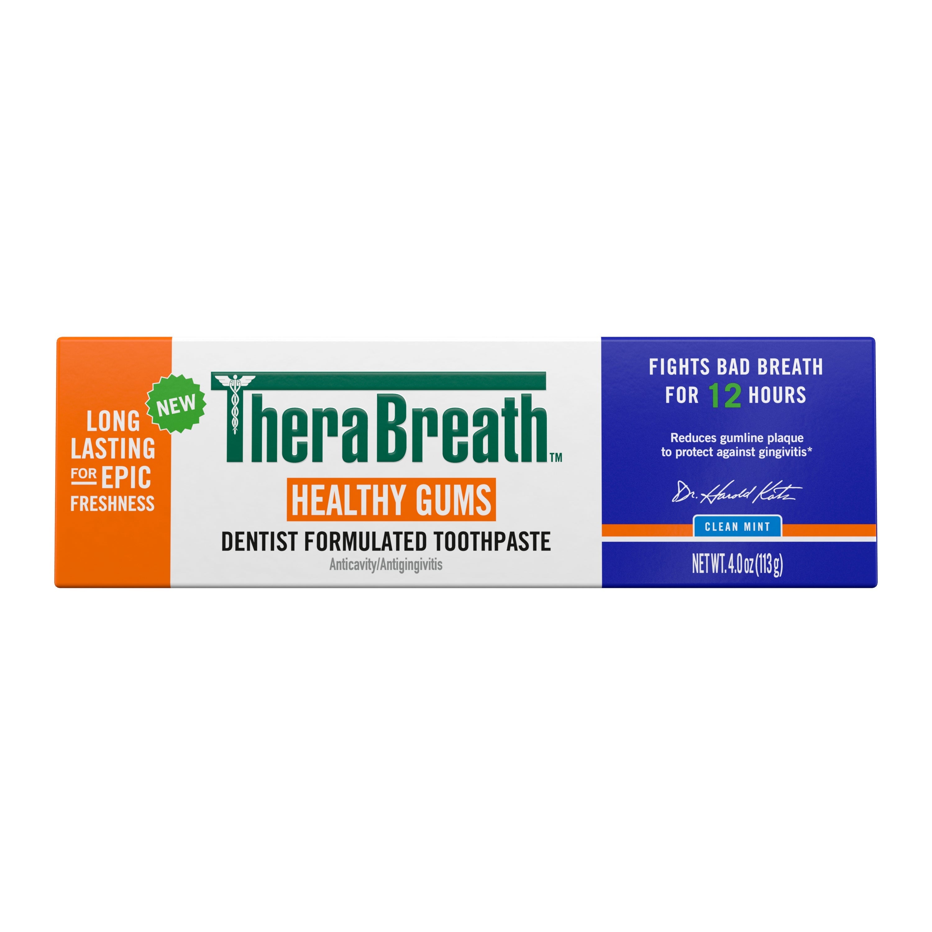 TheraBreath Healthy Gums Toothpaste, Helps Fight Gingivitis, Clean Mint ·3